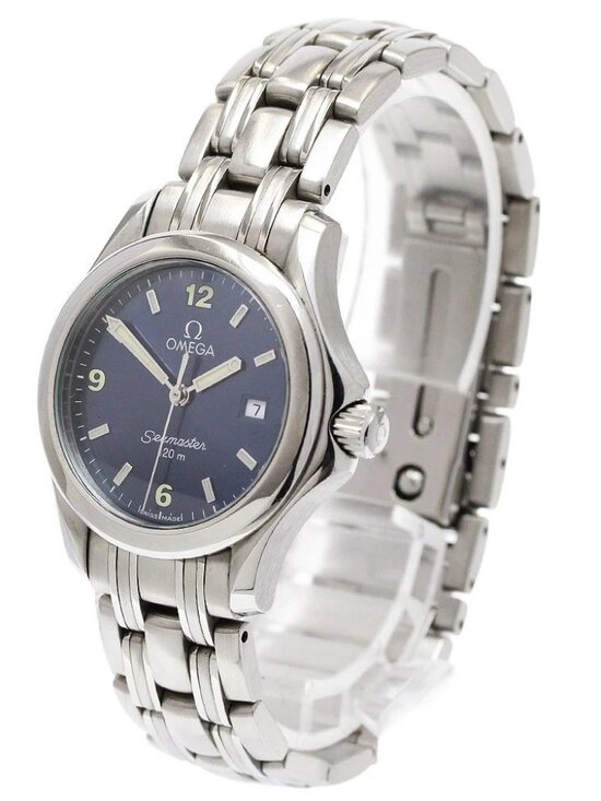 OMEGA Seamaster120 2571.83 Date Navy Dial Quartz Ladies Watch_938571 main image 4